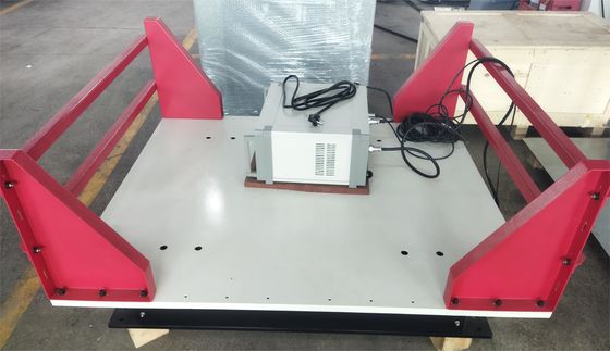 Máquina de pruebas de vibración para transporte con simulación de carga útil de 200 kg y capacidad de carga útil de 500 kg. Cumple con ISTA ASTM