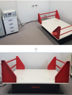 Mesa vibratoria mecánica de alto rendimiento con carga útil de 200 kg para pruebas de descarga por impacto y salto