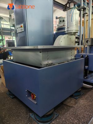 Mesa vibratoria mecánica para pruebas de vibración de componentes electrónicos con rango de frecuencia de 5-80 Hz y carga útil máxima de 50 kg